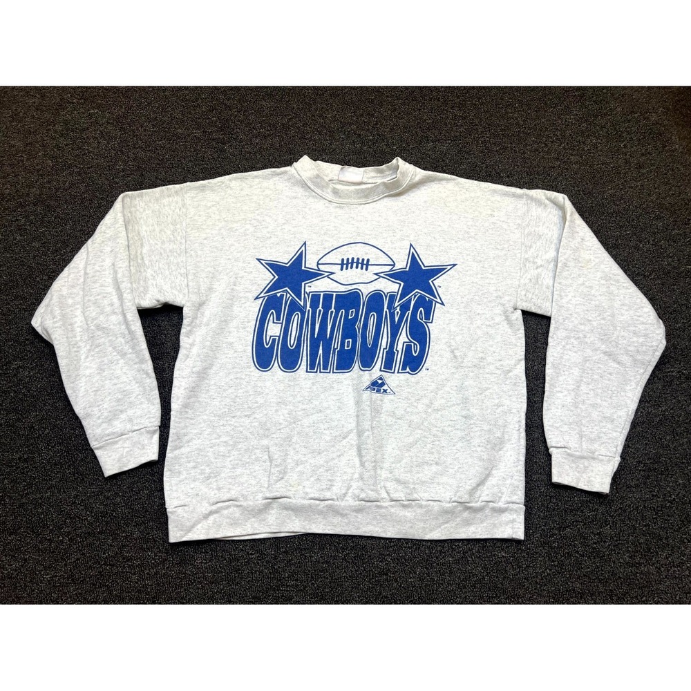 Vintage Dallas Cowboys Sweatshirt Mens Heather Gray Apex One Football NFL Retro